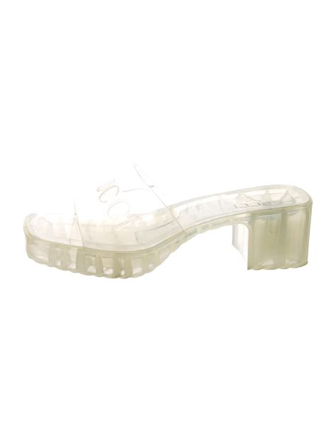 gucci jelly platform sandals|gucci transparent sandals.